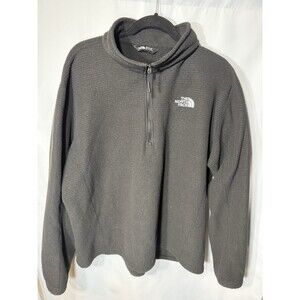 North Face 1/4 Zip Mens XXL Gray Thermal Waffle Knit Base Layer Pullover
